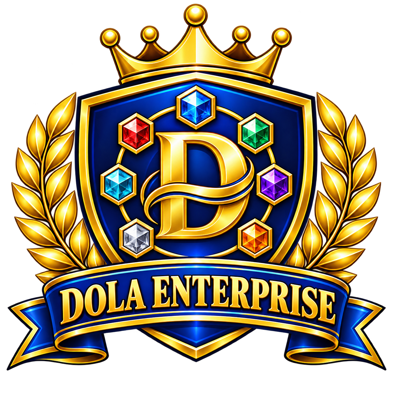 Dola Enterprise crown with seven division jewels